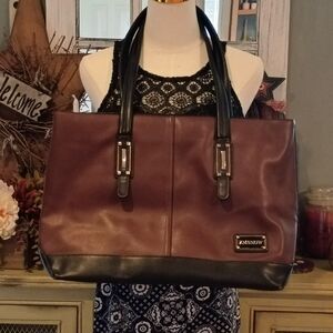 Zmsnow Women's Large Tote Handbag Brown Faux Leather Multifunction Purse